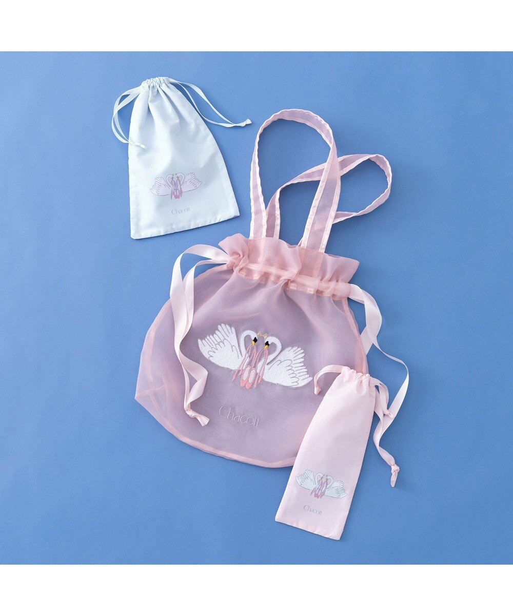 Chacott オデット半メッシュ巾着M 