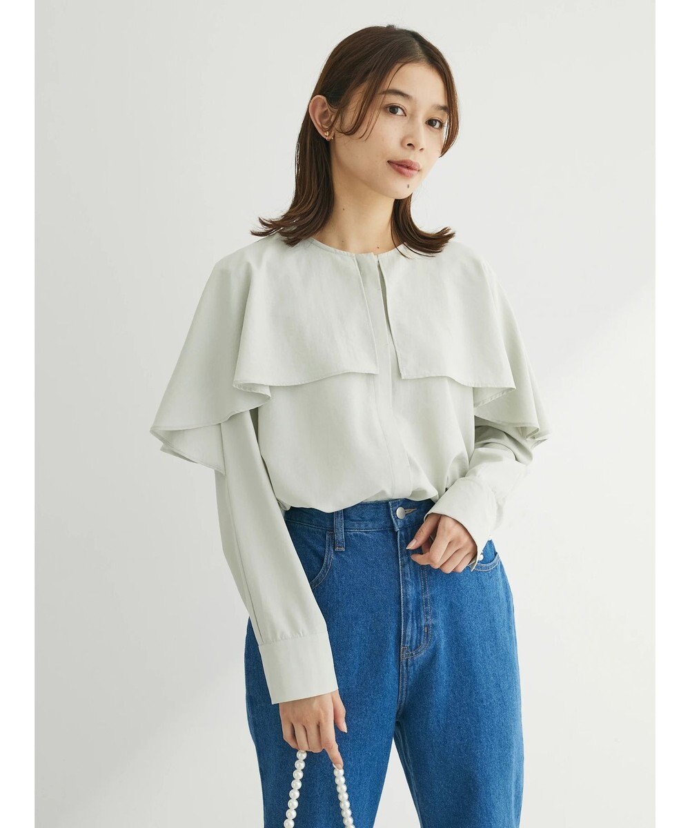 Green Parks ケープ風ブラウス 