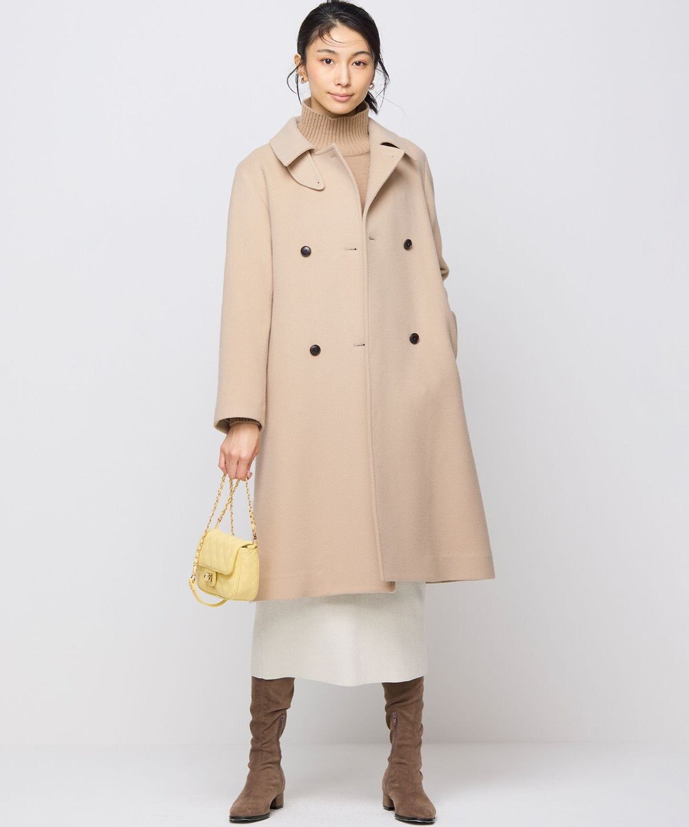 組曲 ライトビーバー トレンチライク ロングコート 