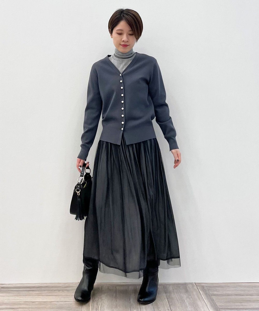 自由区 L 【洗える】カシミヤシルクブレンド タートルネックニット (検索番号:JJ47) 