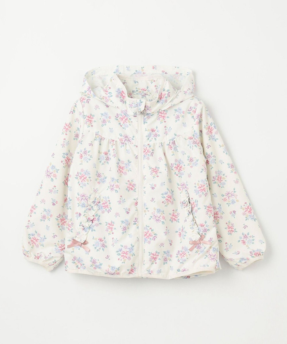 ANY KIDS 裾ペプラム 花柄 ブルゾン 