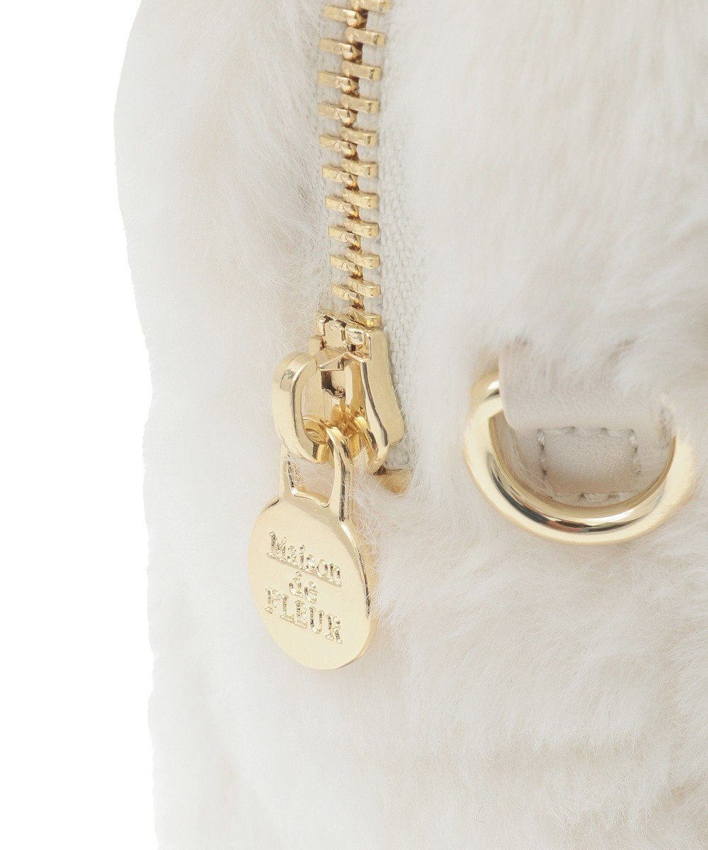 Maison de FLEUR チャーム付きファー2Wayボストンバッグ 