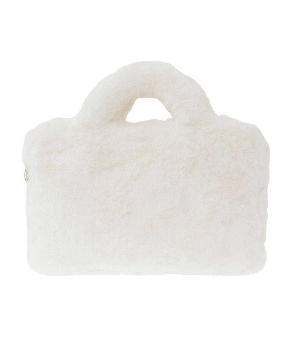 Maison de FLEUR チャーム付きファー2Wayボストンバッグ 