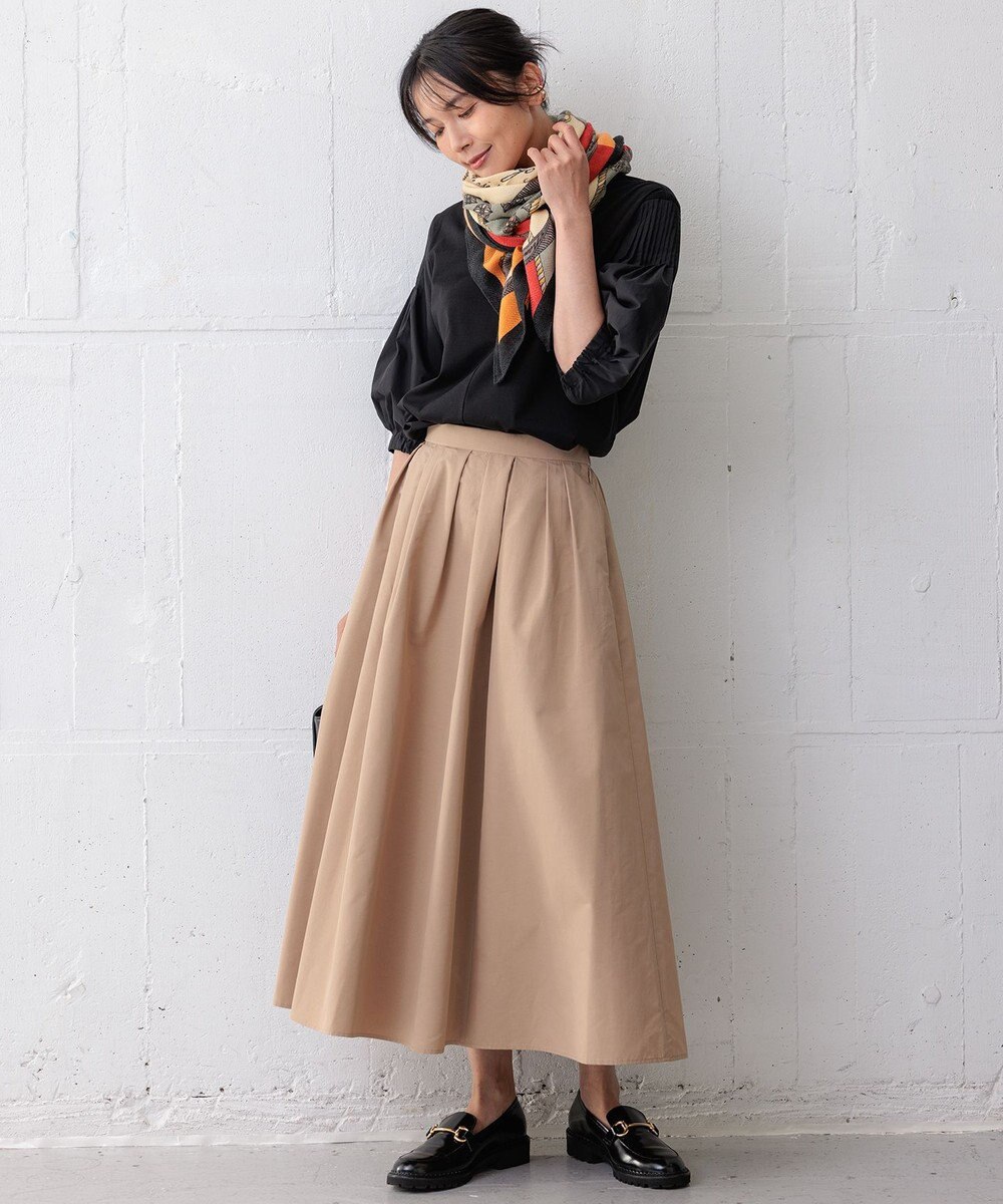 23区 【撥水加工/洗える】ハイマルチタフタ タックスカート 