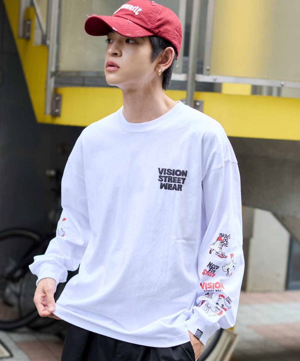 WEGO 【ユニセックス着用ITEM/MLサイズ展開】別注VISIONゴーストグラフィックT（LS） 