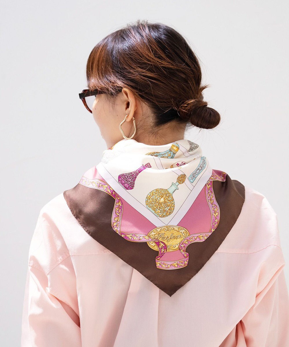 Marca 【伝統横濱スカーフ】香水瓶   大判 シルクツイル スカーフ 