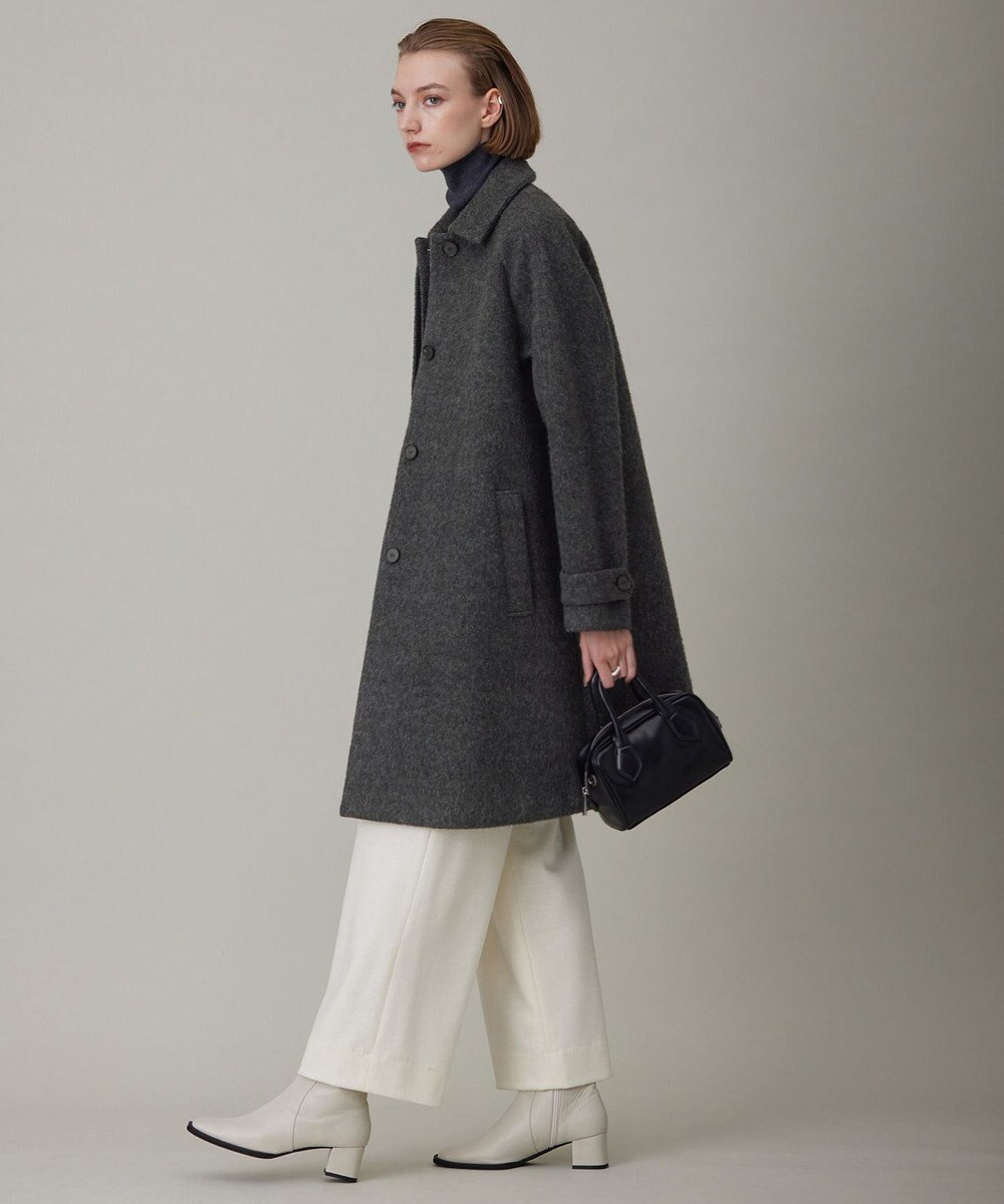 ICB ライトシャギーボンディング ステンカラーコート 