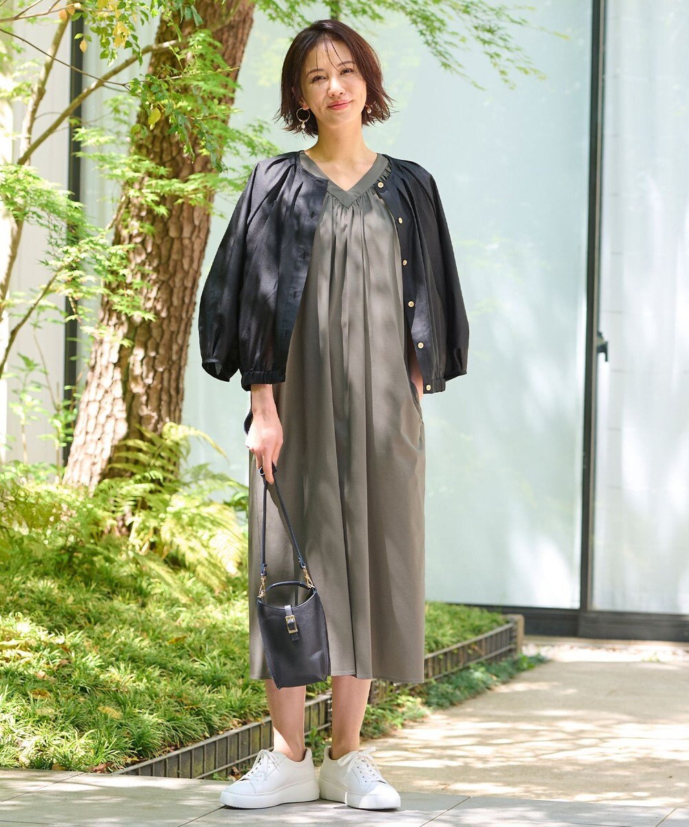 自由区 【洗える・XSサイズあり】シアーシャイニー ジャケット 