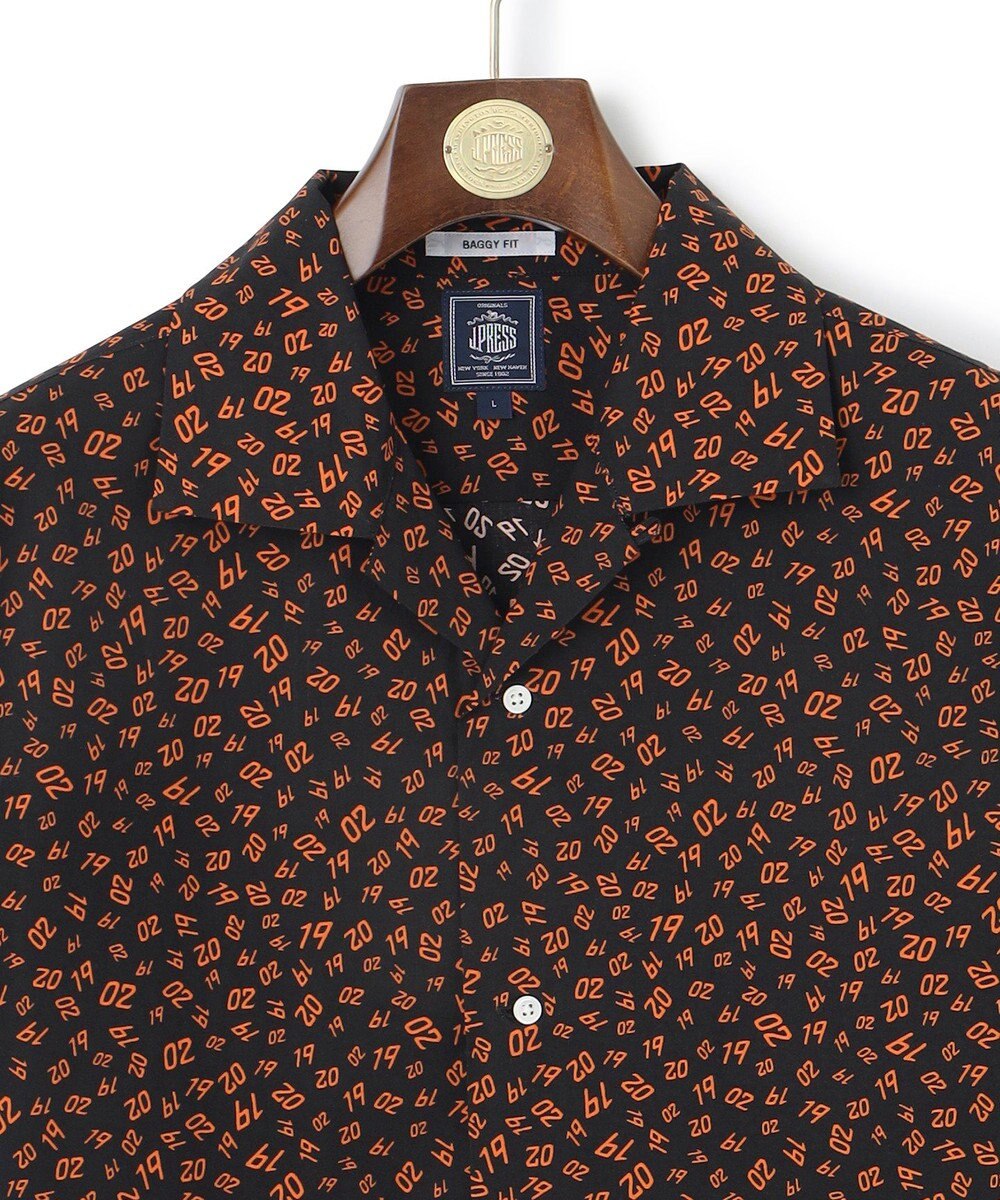 J.PRESS MEN 【J.PRESS ORIGINALS】Broad Print 1902 Open Collar Shirt 