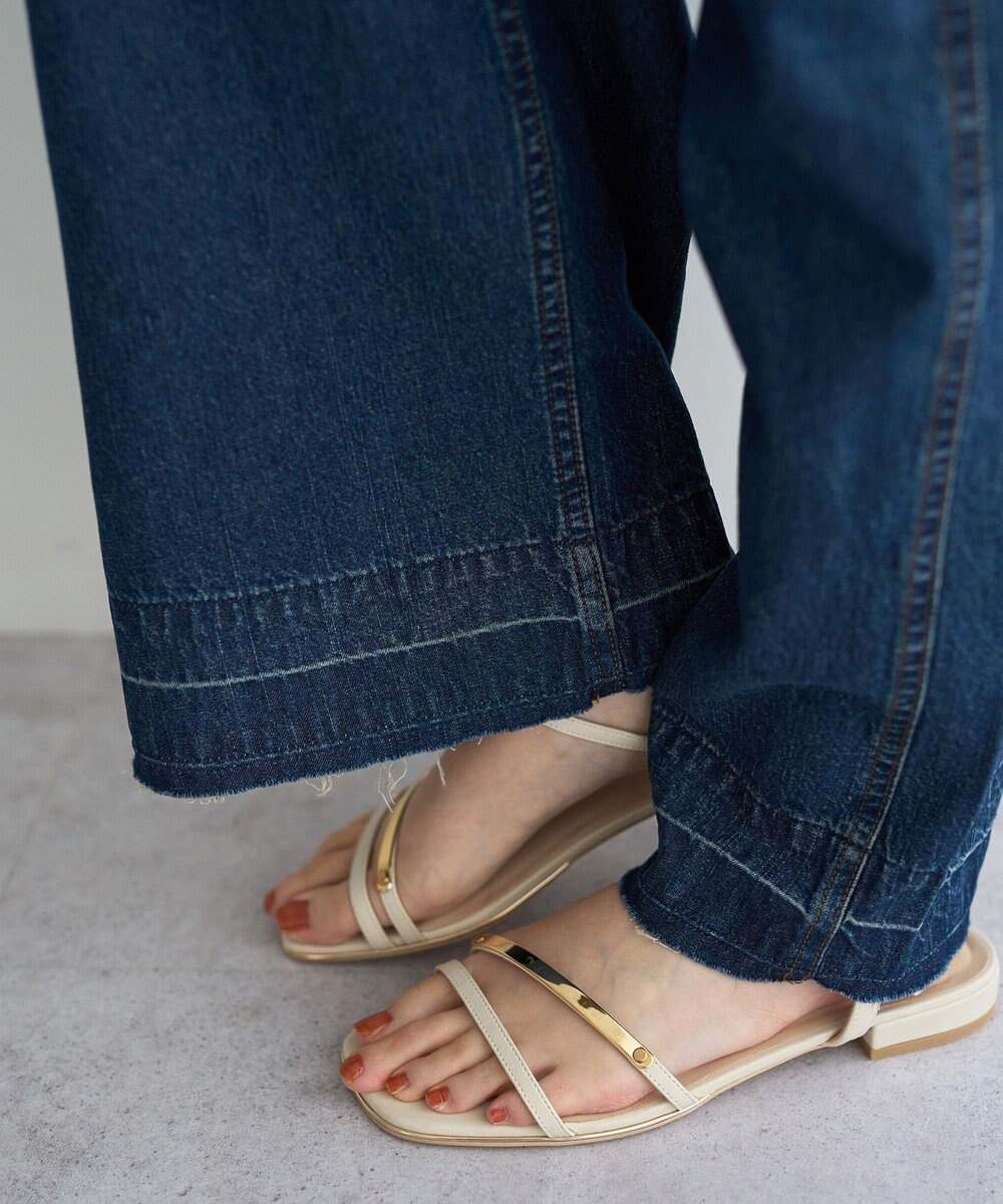 YECCA VECCA 綿麻デニムサロペット 