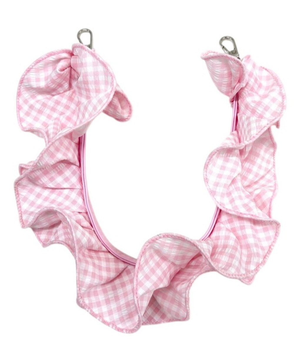 WEGO ギンガムフリルハンドストラップ 