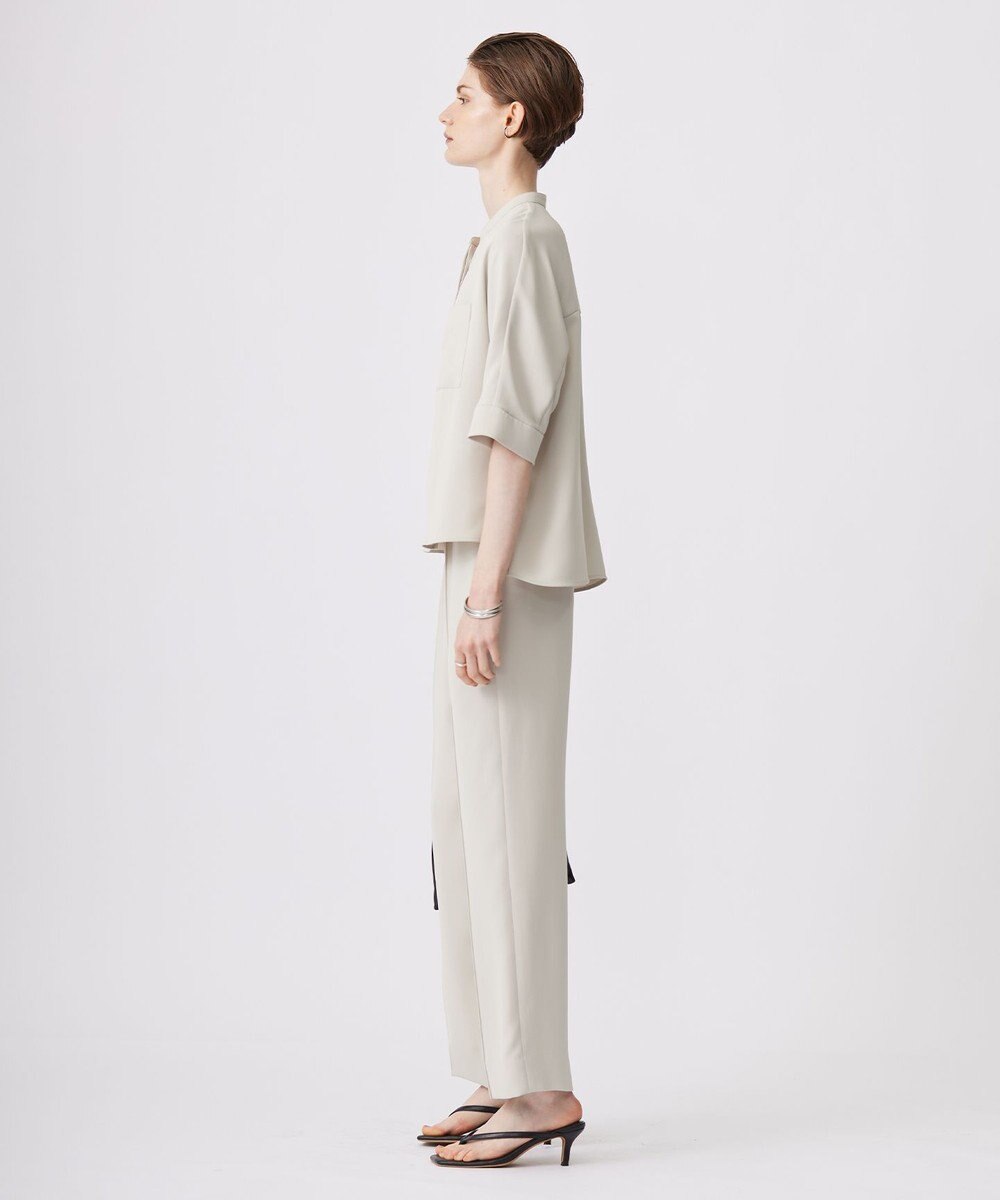 ICB L 【洗える】ライトダブルクロス ストレートパンツ 