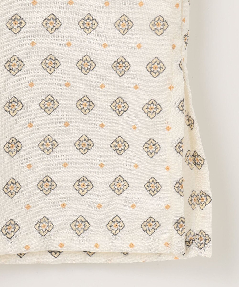 J.PRESS LADIES L 【洗える】 ジオメトリック スタンドカラー ブラウス 