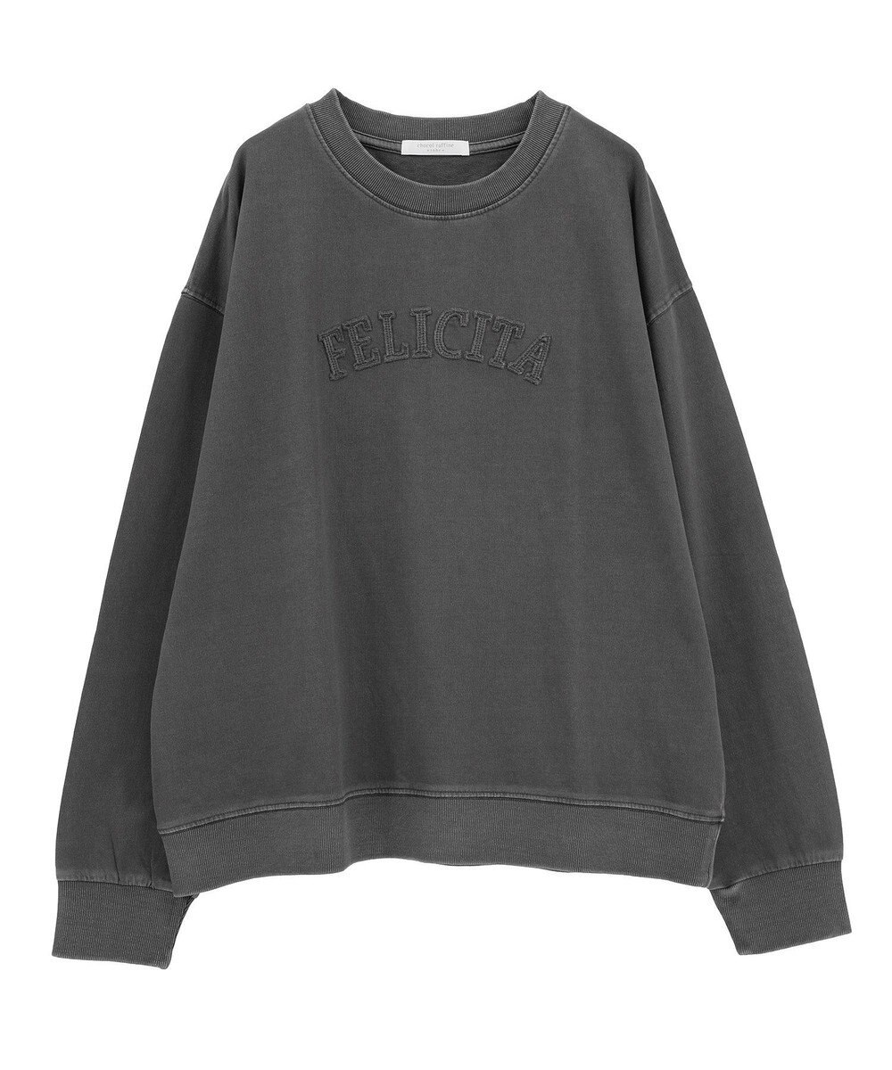 Green Parks ピグメントロゴ刺繍裏毛プルオーバー 