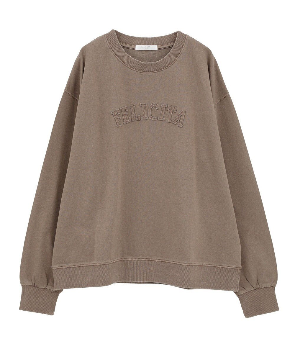 Green Parks ピグメントロゴ刺繍裏毛プルオーバー 