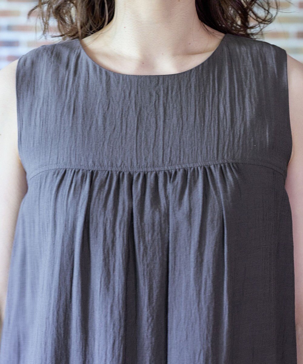 Tiaclasse 【洗える】ピンタックロングワンピース 