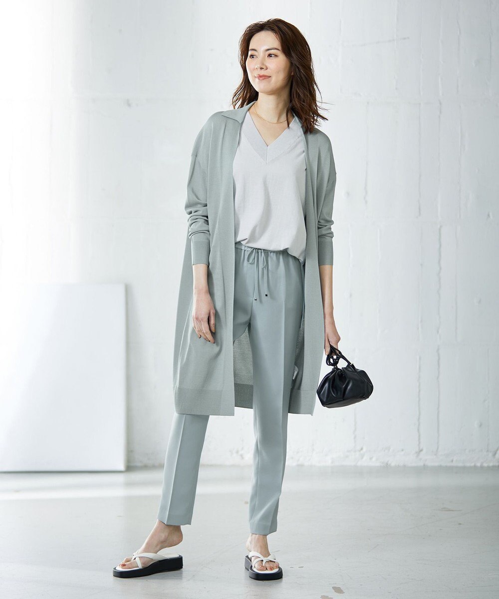 ICB 【WEB限定カラーあり・洗える】シンセティックハイゲージ  ロングカーディガン 