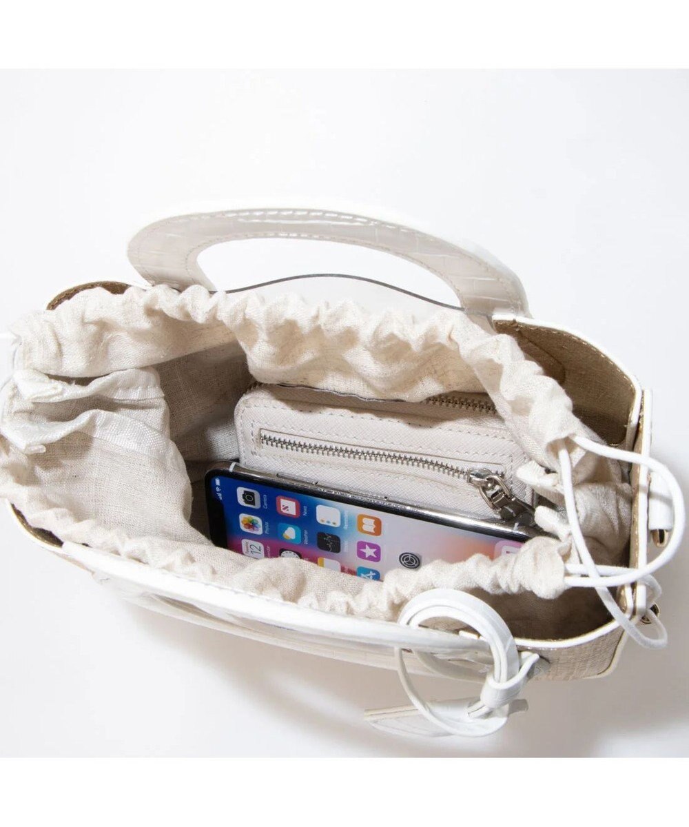 UNBILLION cachecache ポリプロピレンヒート×ビニール丸型2wayトートバッグ 