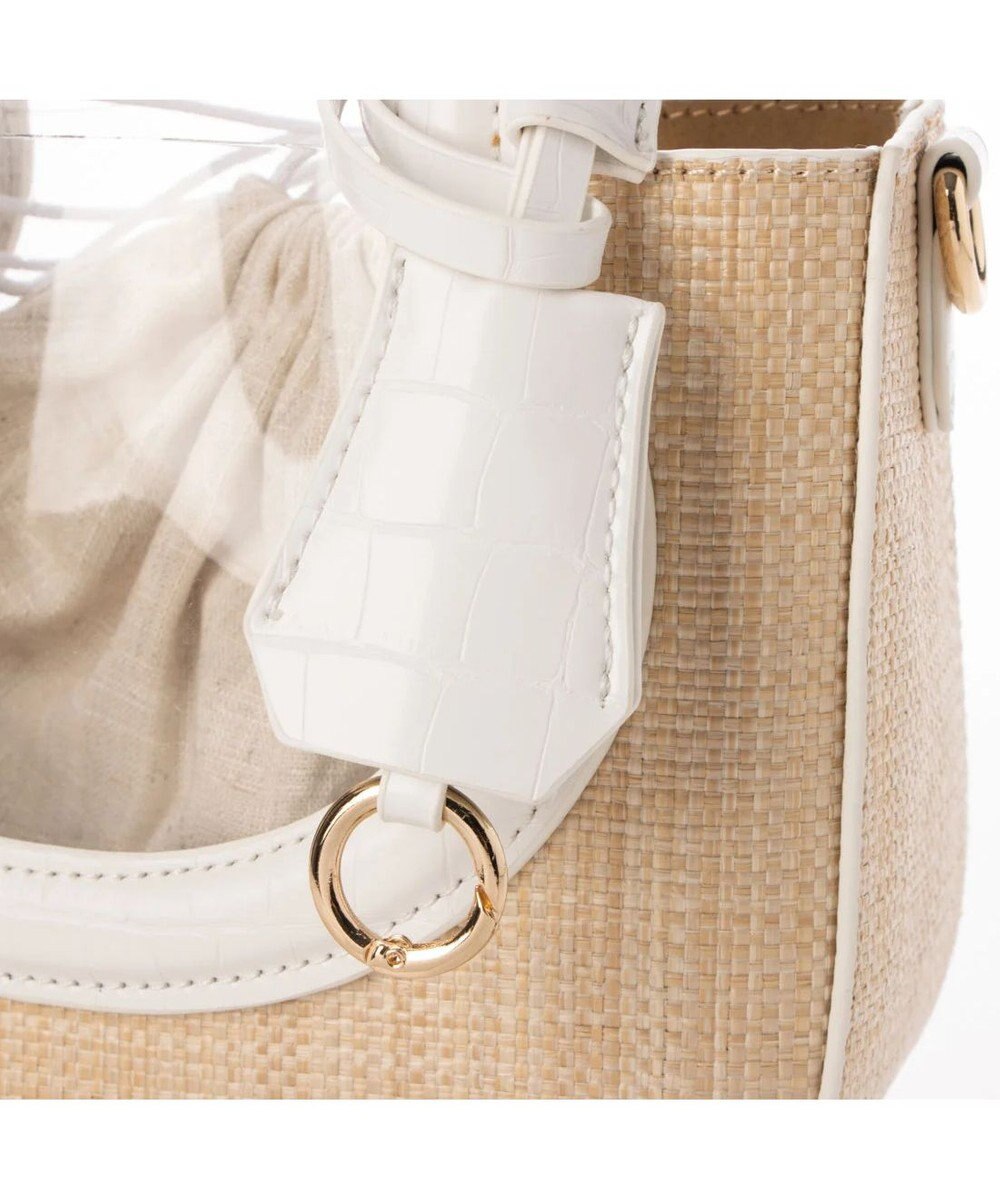 UNBILLION cachecache ポリプロピレンヒート×ビニール丸型2wayトートバッグ 