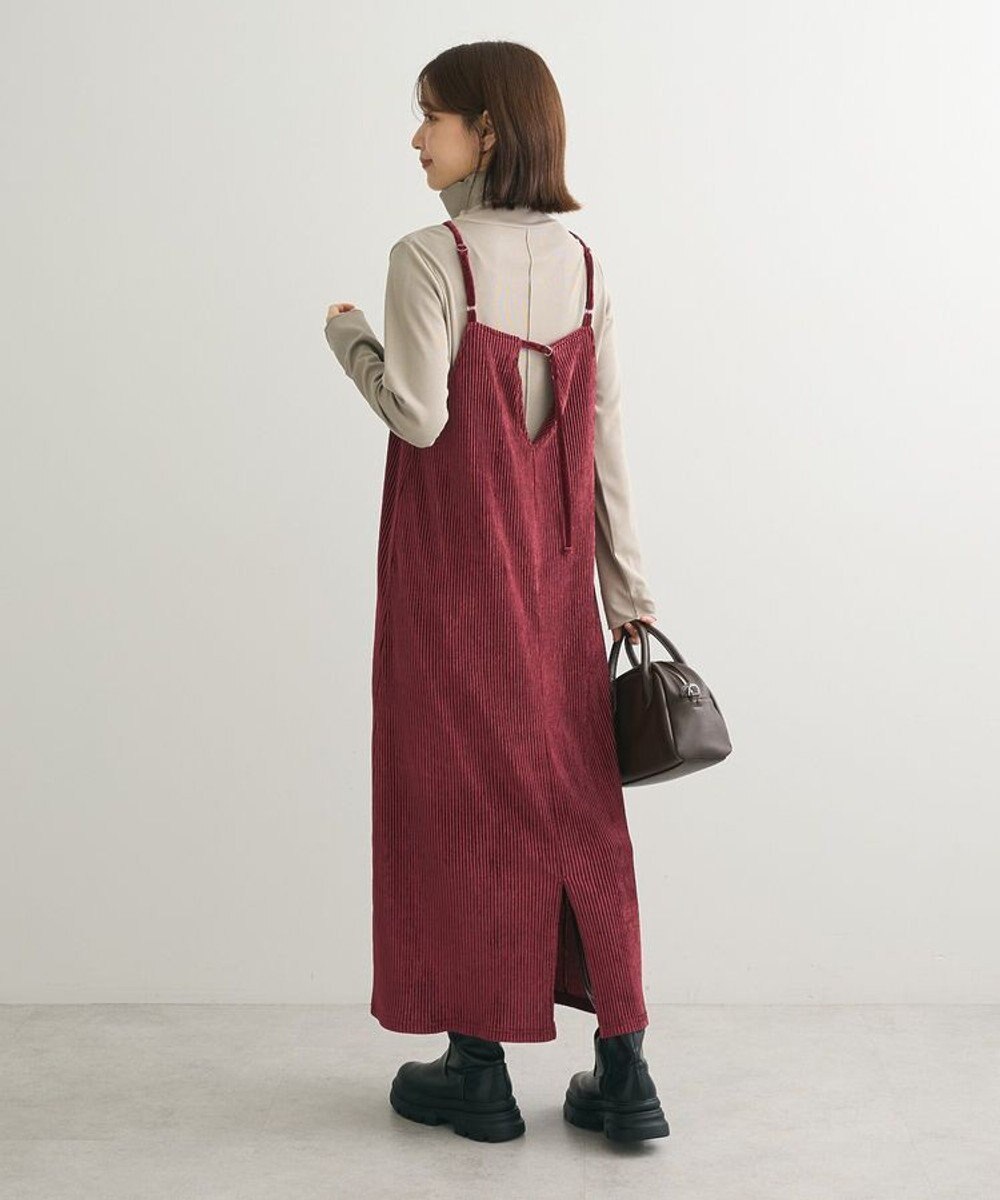 Green Parks ベロアプリーツキャミワンピース 