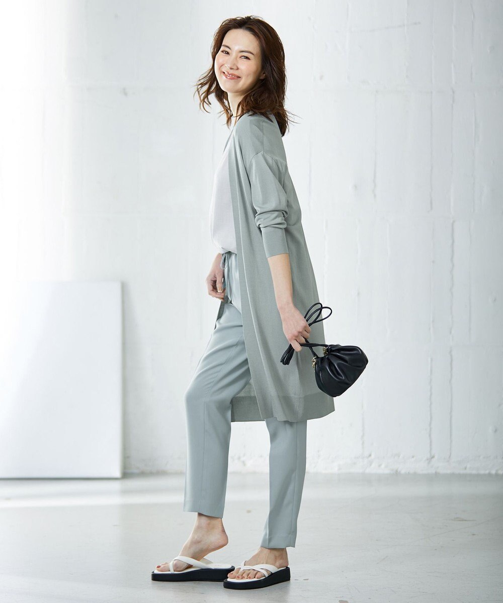 ICB 【WEB限定カラーあり・洗える】シンセティックハイゲージ  ロングカーディガン 