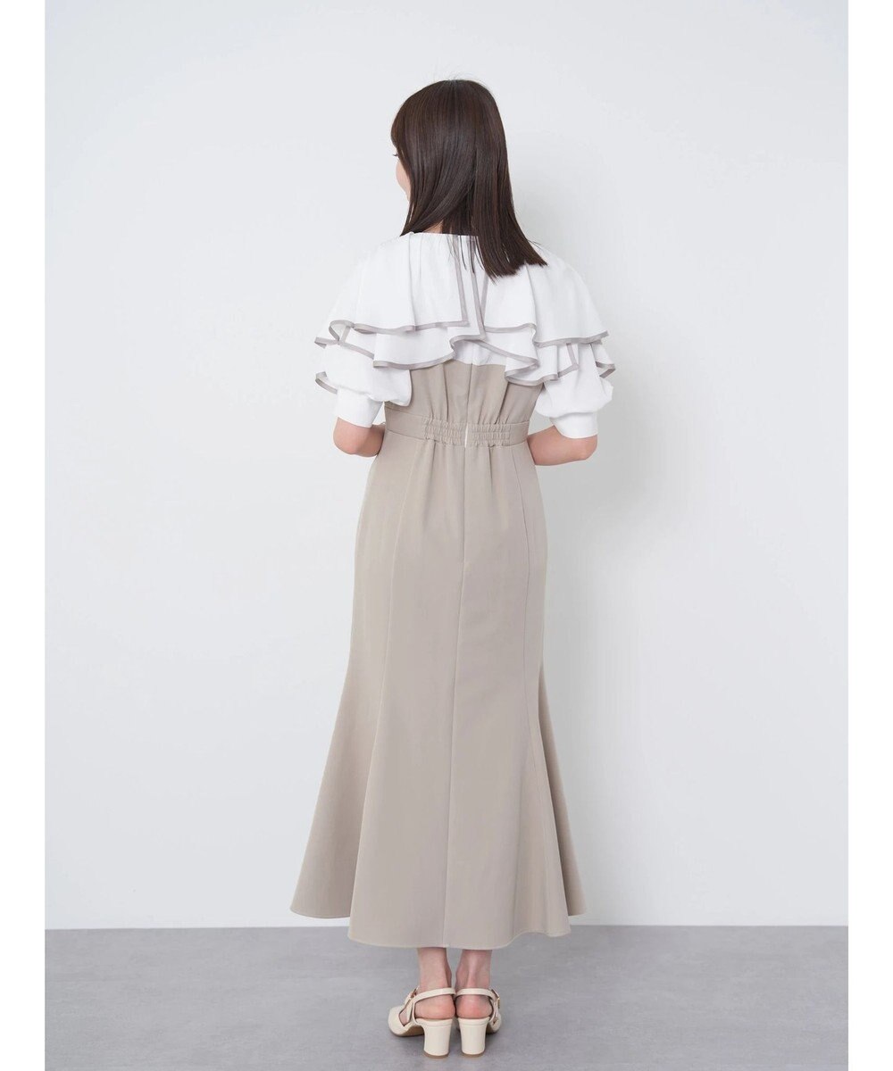 earth music&ecology パイピング衿付きドッキングワンピース 