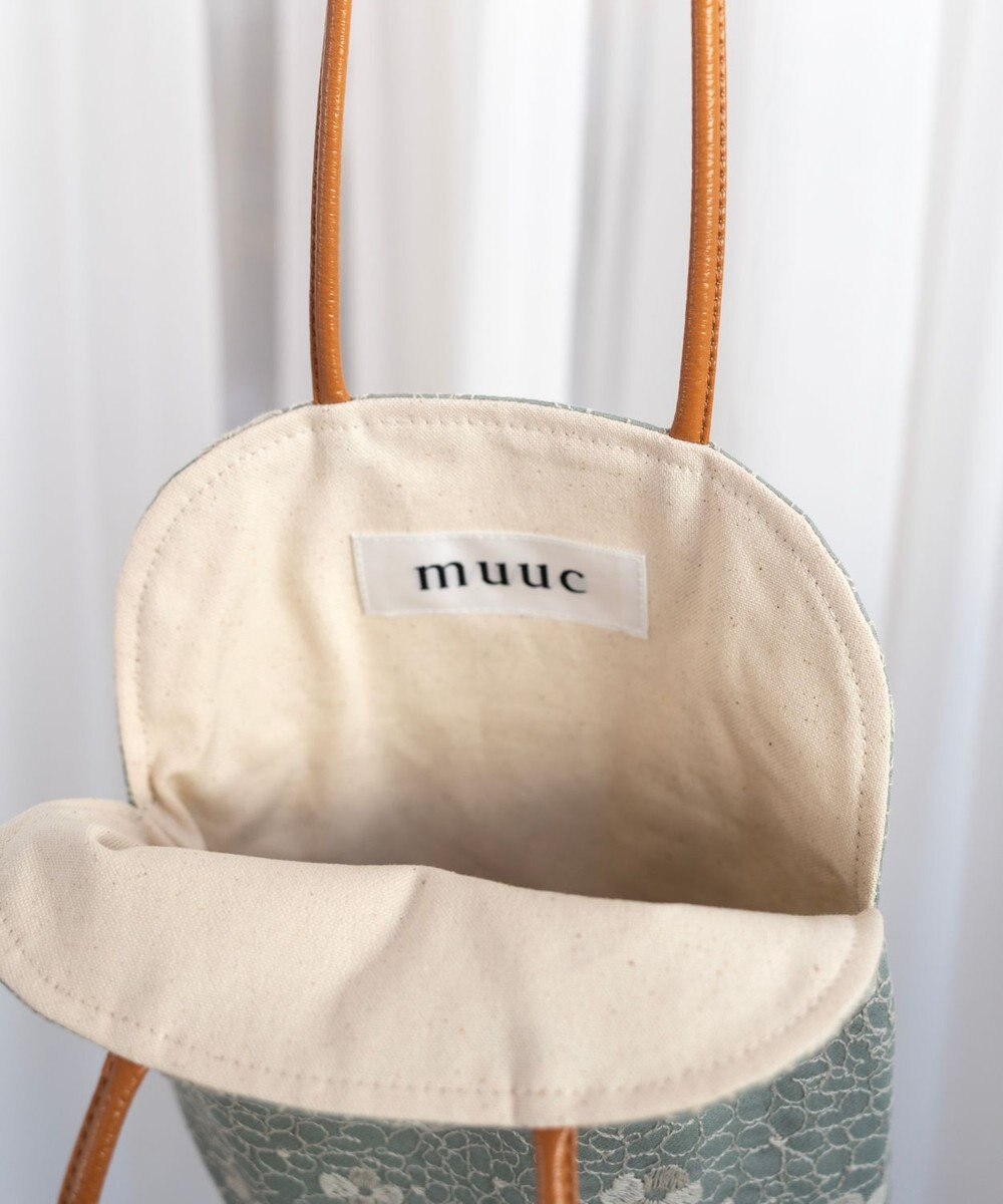 AND WOOL 【手刺繍のような刺繍が美しい】ハイドランジア刺繍 miniバッグ 