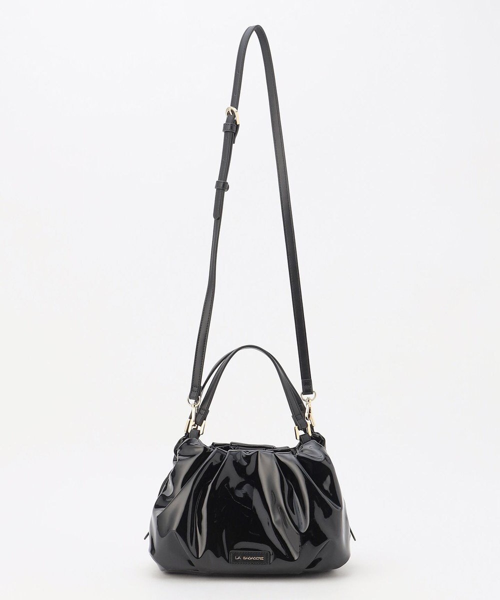 LA BAGAGERIE ソフトエナメル2WAYハンドバッグ Sサイズ 