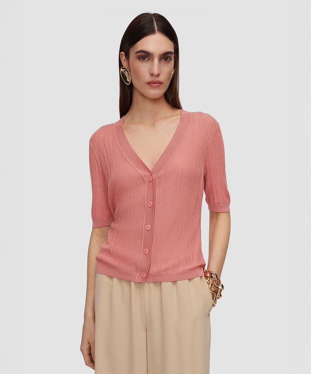 JOSEPH クリンクルリブ　カーディガン 