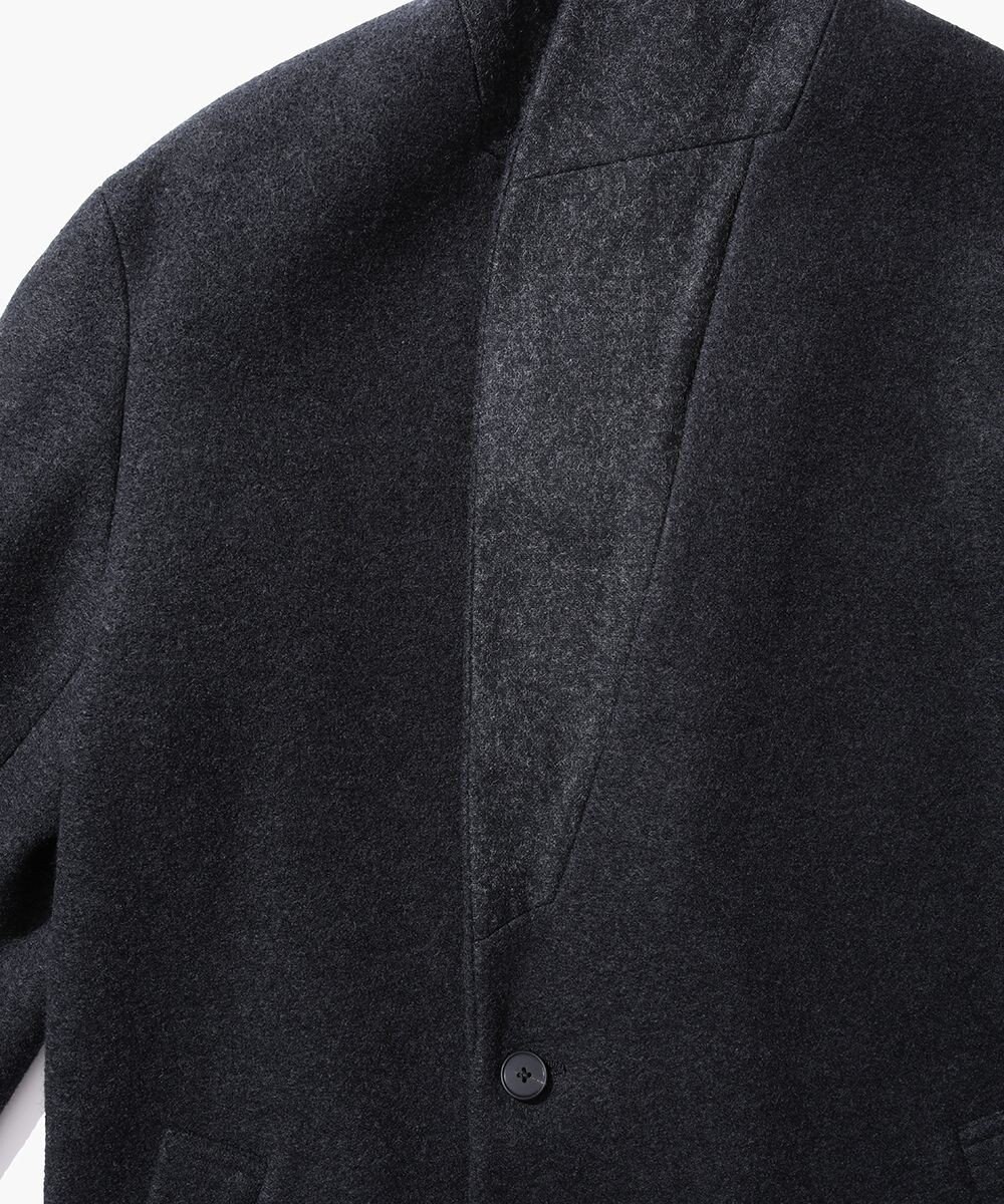 ATON BOMOU MELTON | ショールカラーコート 
