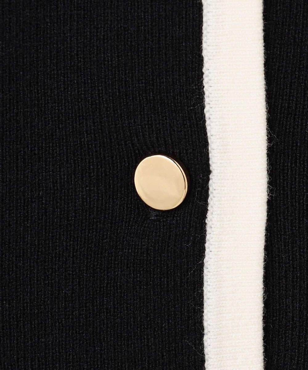 Feroux バイカラーリボンニット カーディガン 