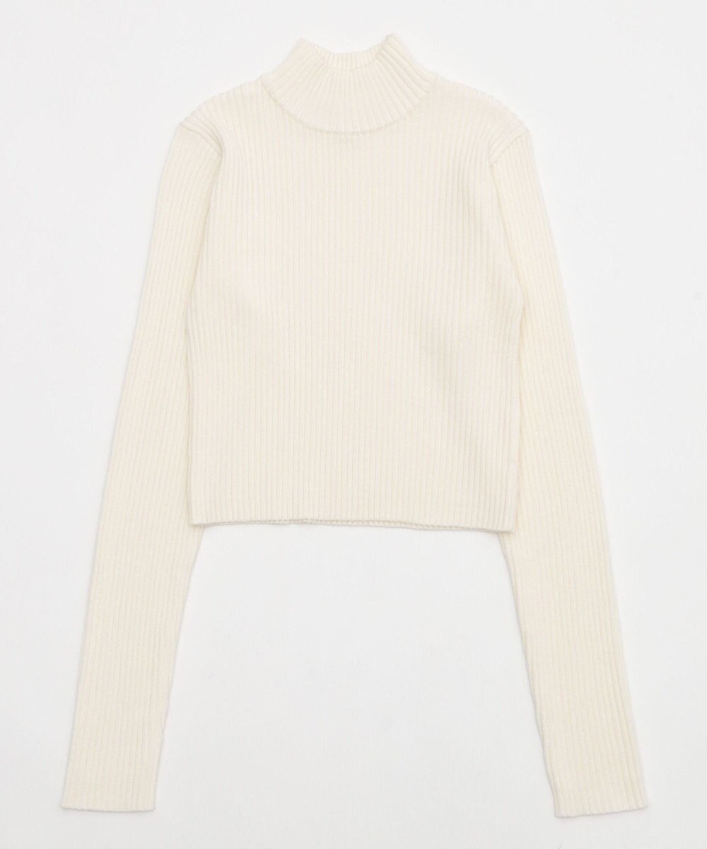 WEGO 【2025年秋冬新作】リブハイネックショートニット 