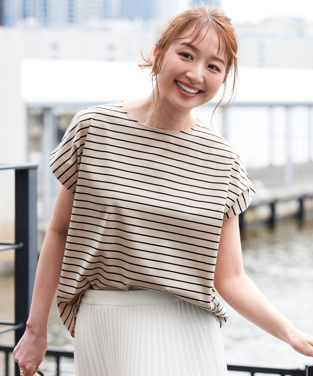 ANY SIS 【シルクタッチさら魅せTシャツ】後ろコクーン プルオーバー 