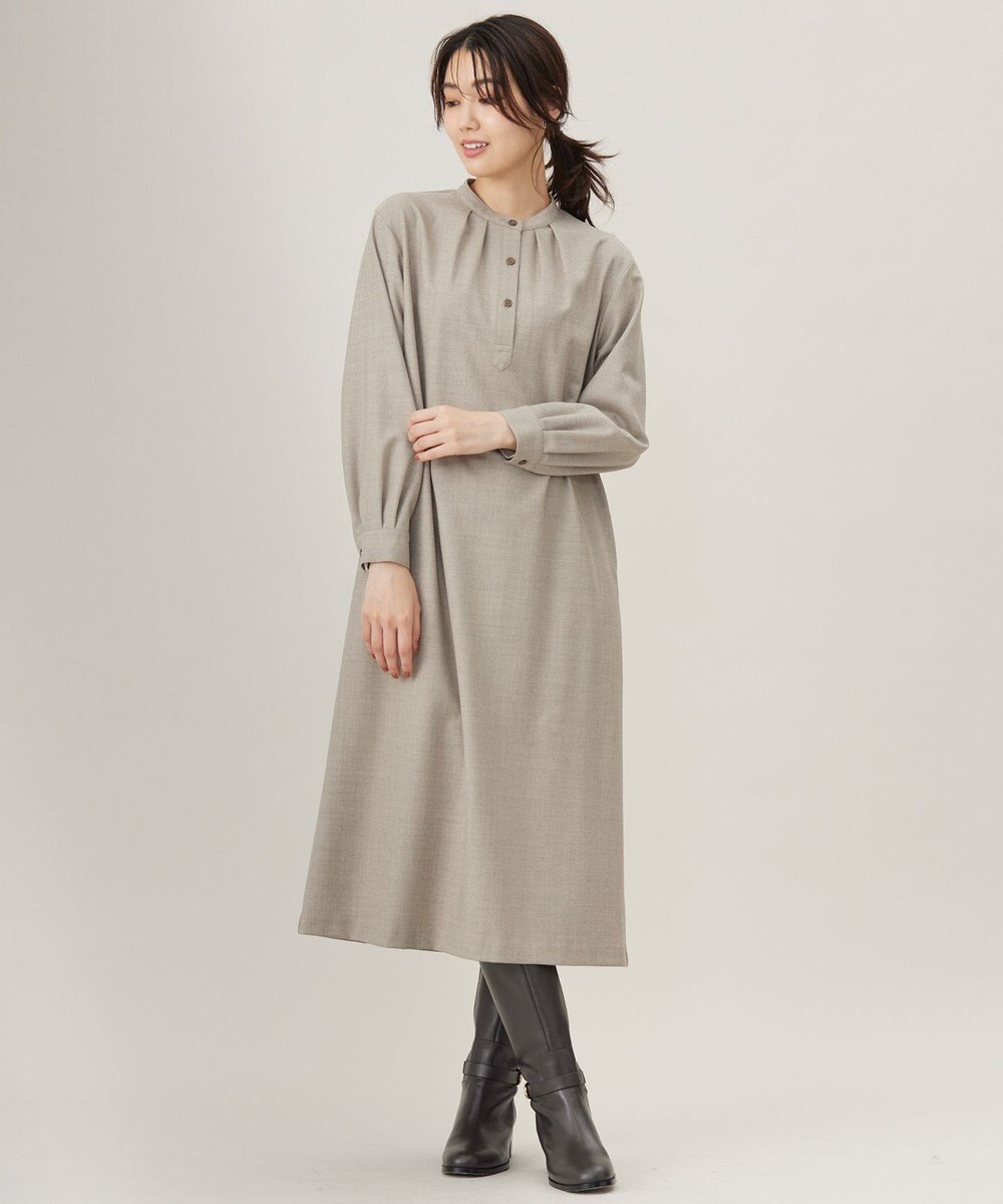 J.PRESS LADIES 【洗える】ANASTASIA milled ワンピース 