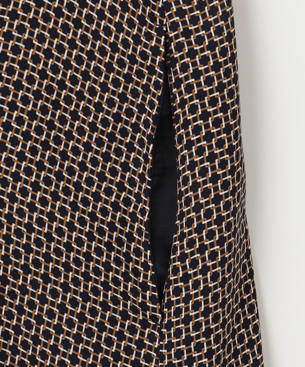 23区 【洗える】スクエアチェーンプリント ワンピース 