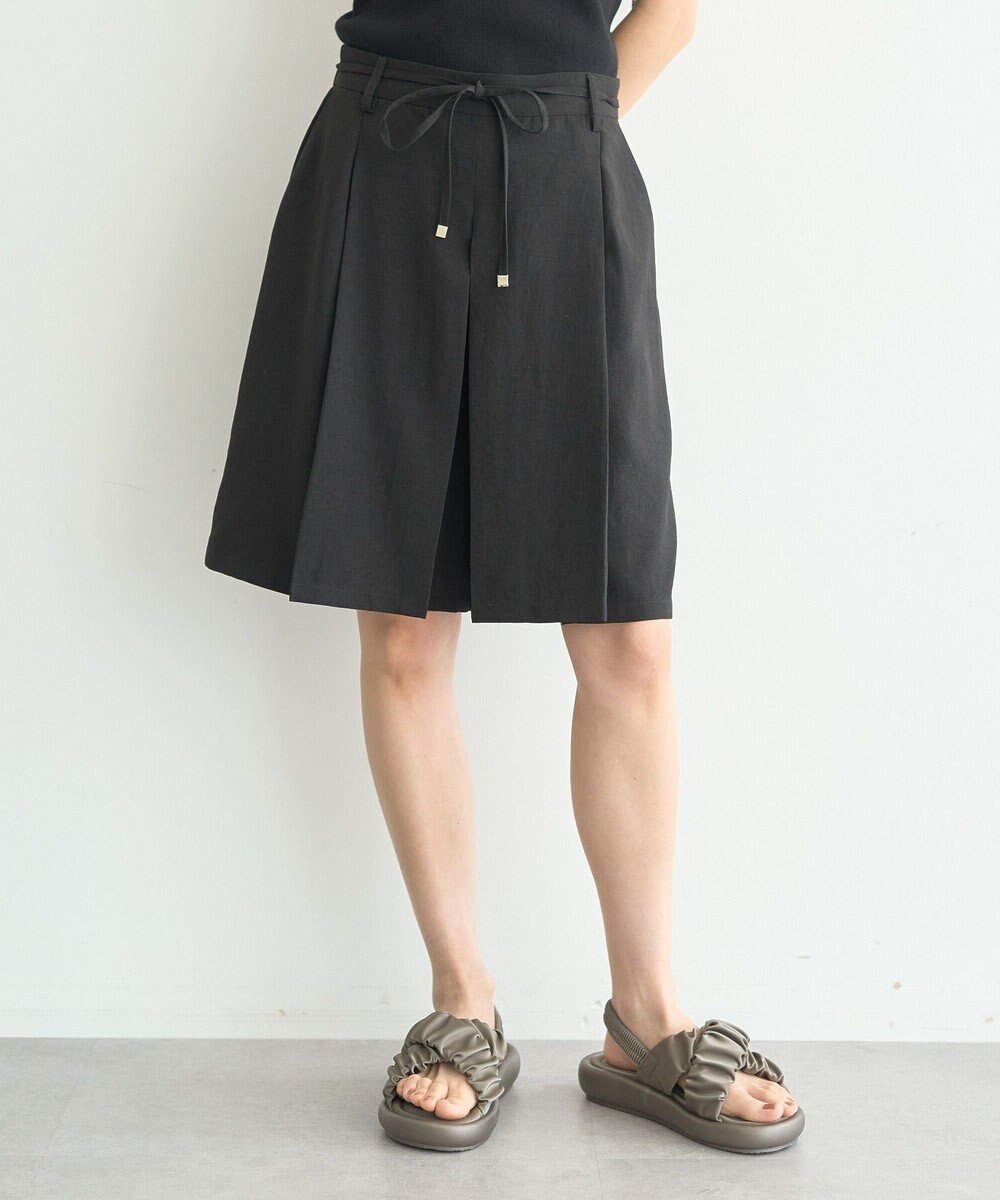 earth music&ecology 【セットアップ対応】ウエストリボンバミューダパンツ 
