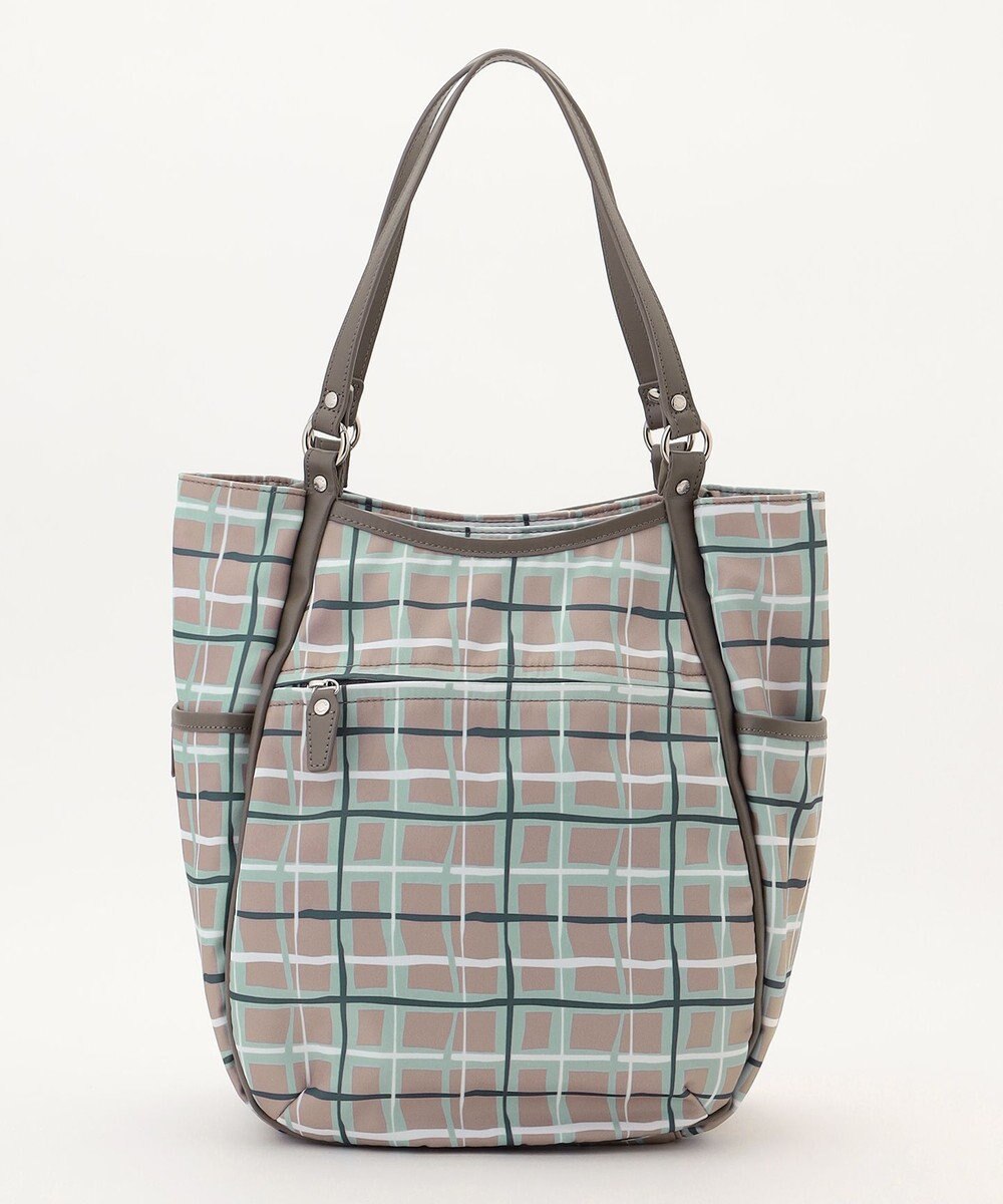 Y'SACCS ドローイングチェックトートバッグ 