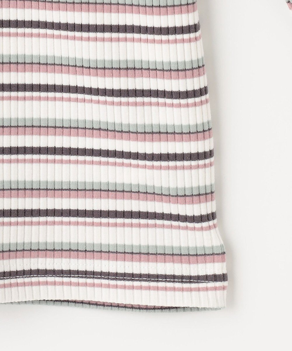 ANY KIDS 七分袖 テレコボーダー Tシャツ 