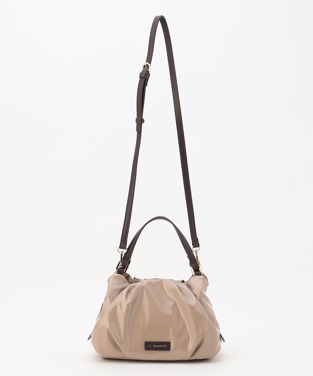 LA BAGAGERIE ソフトエナメル2WAYハンドバッグ Sサイズ 