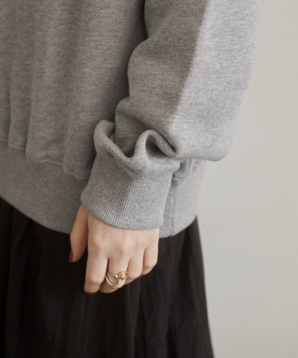 WEGO 【ANGIE VINTAGE】ワンポイント刺繍ハーフZIPスウェットプルオーバー 