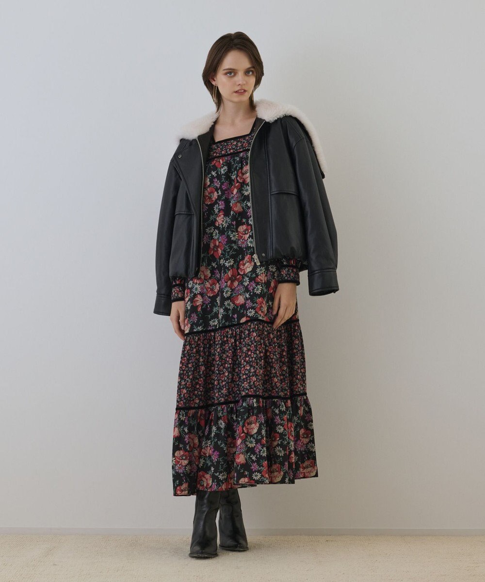 GRACE CONTINENTAL ボタニカルティアードワンピース 