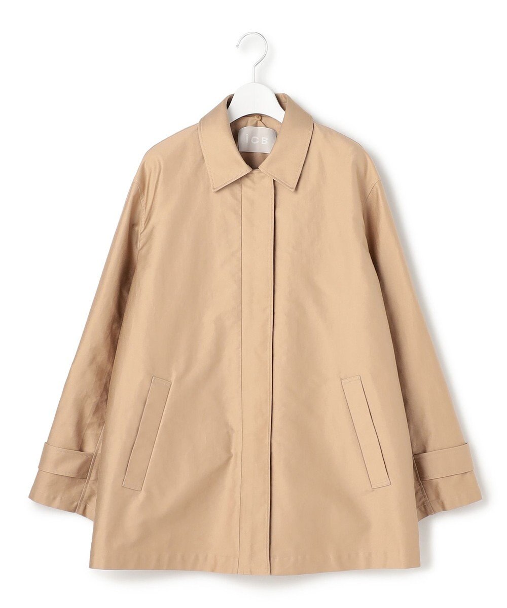 ICB L 【配色襟取り外し可能】ライトモールスキン キルトライナー付きバーンジャケット 