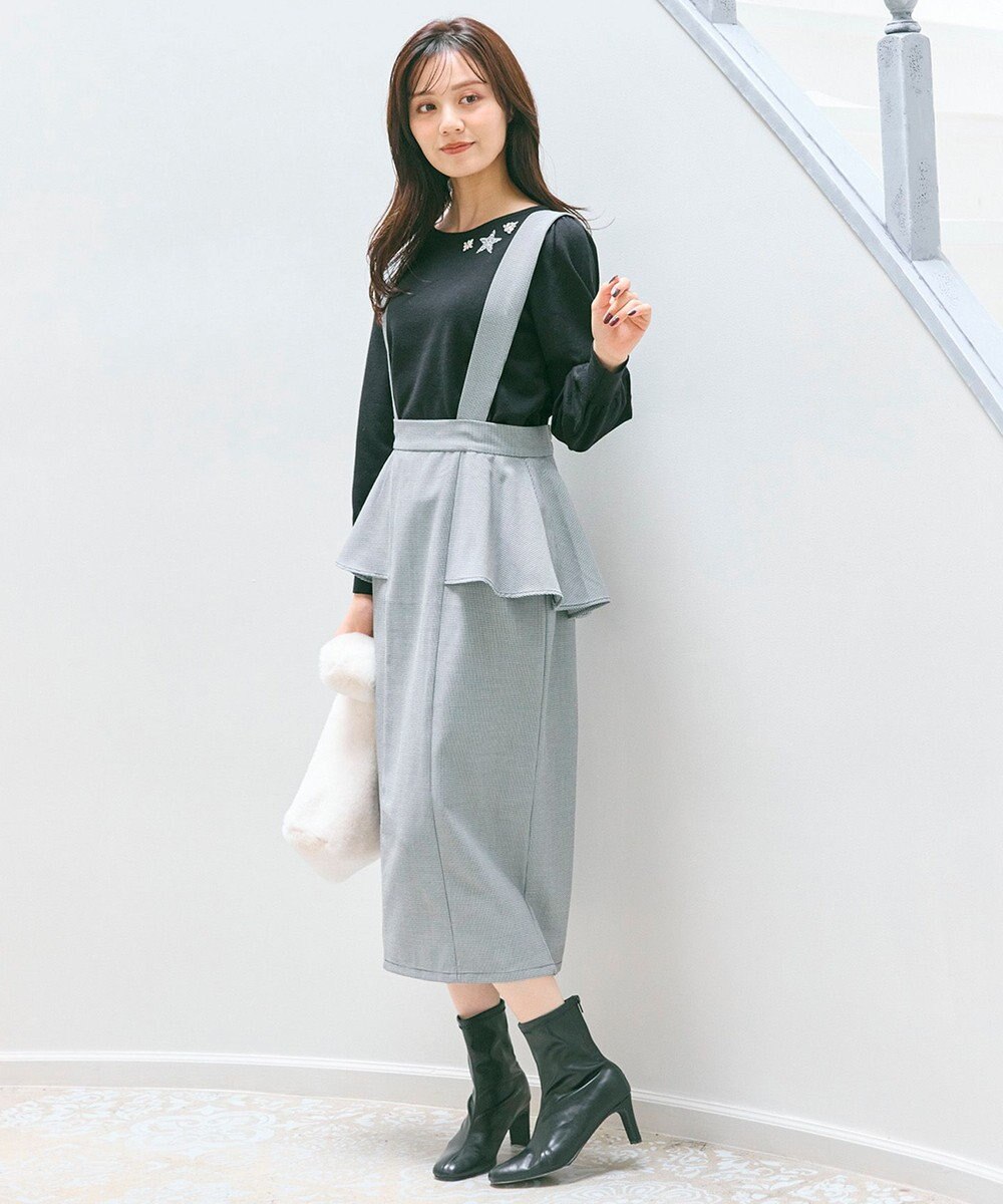 Feroux ブローチデザインニット プルオーバー 