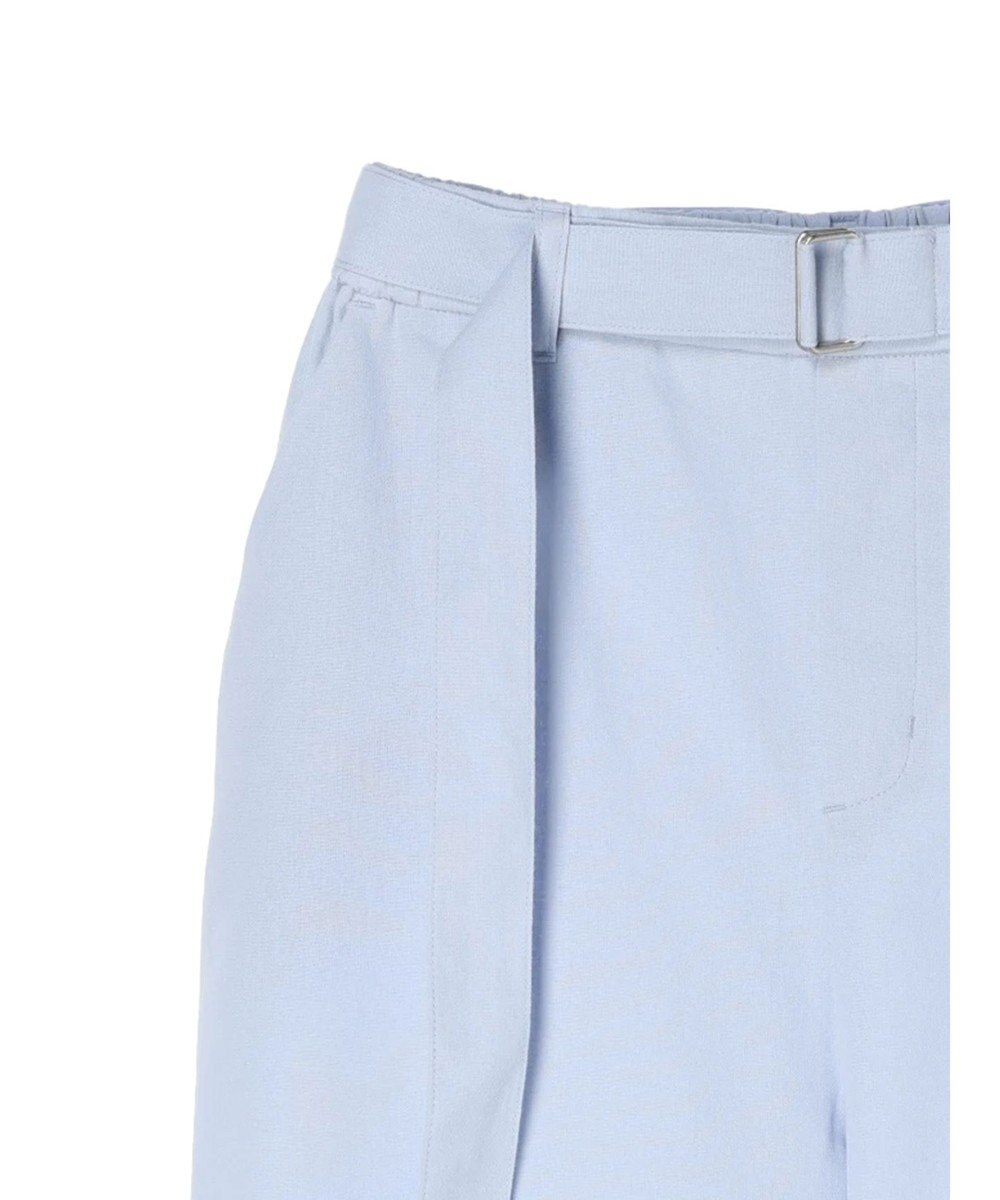 Green Parks 綿麻混バックルベルト付テーパードパンツ 