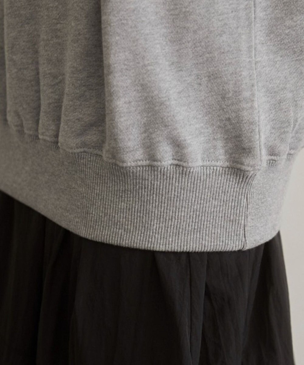 WEGO 【ANGIE VINTAGE】ワンポイント刺繍ハーフZIPスウェットプルオーバー 