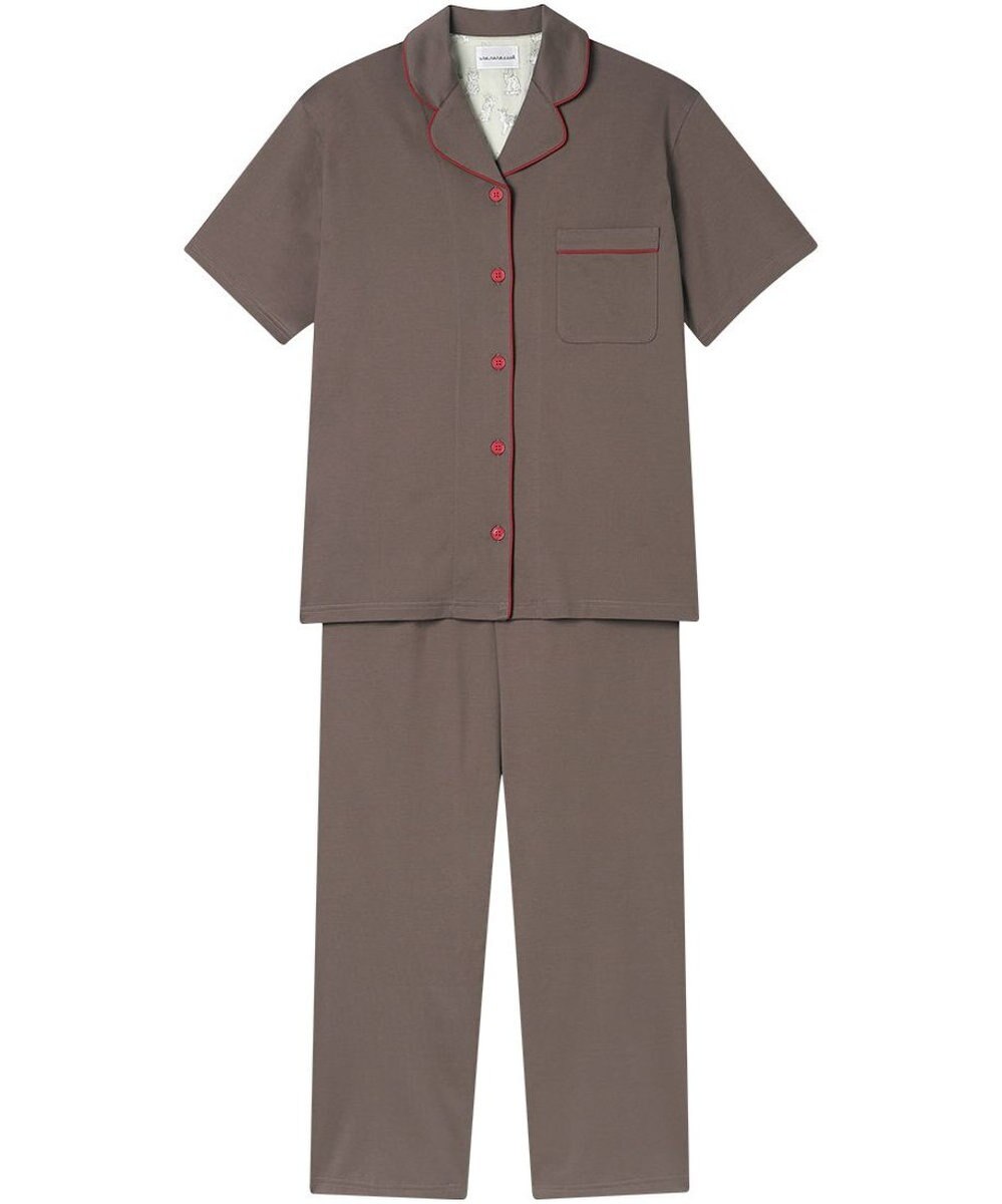 une nana cool 【綿100%】60/2 やわらか天竺 半袖開襟パジャマ MADE WITH LIBERTY FABRIC 