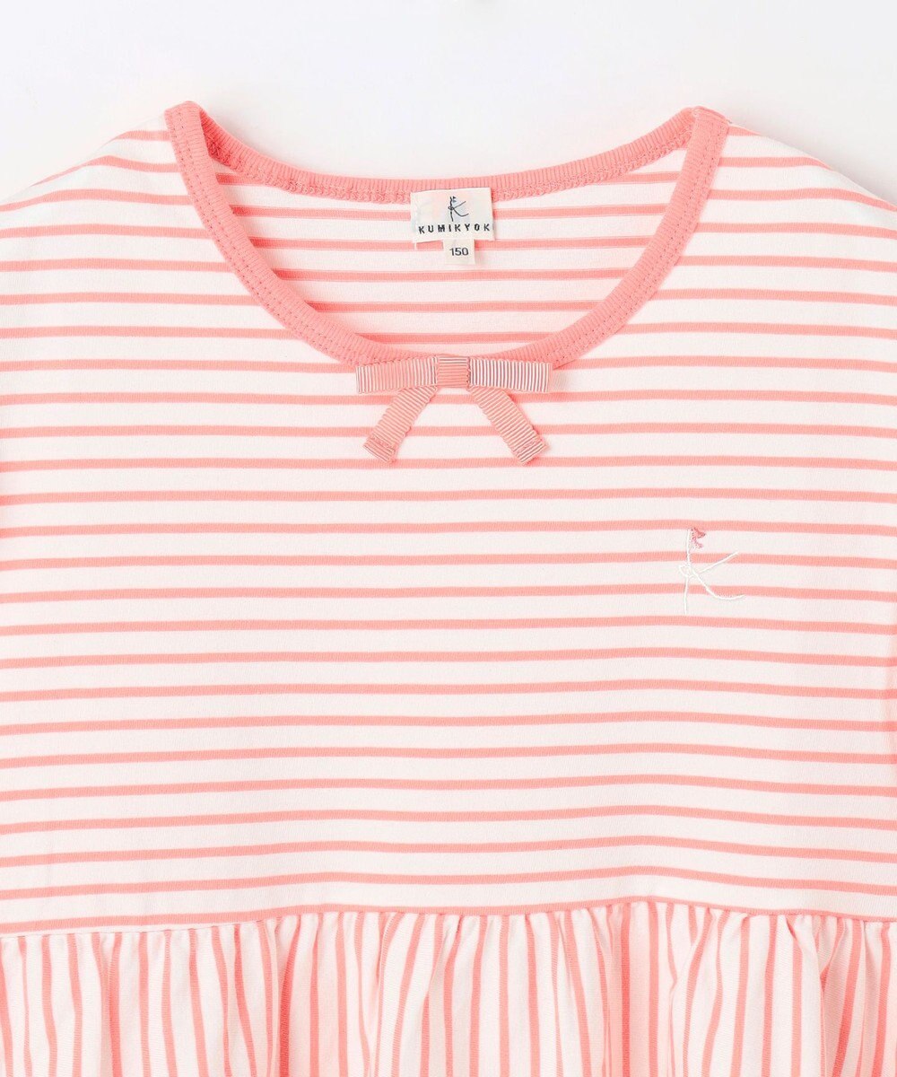 組曲 KIDS 【UVケア】【150-160㎝】マリンボーダー チュニック 