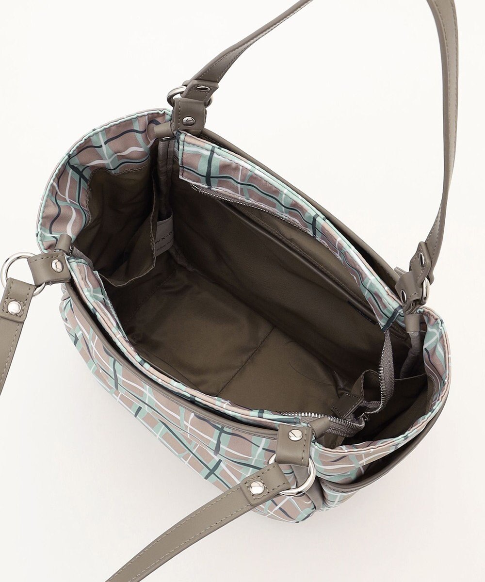 Y'SACCS ドローイングチェックトートバッグ 