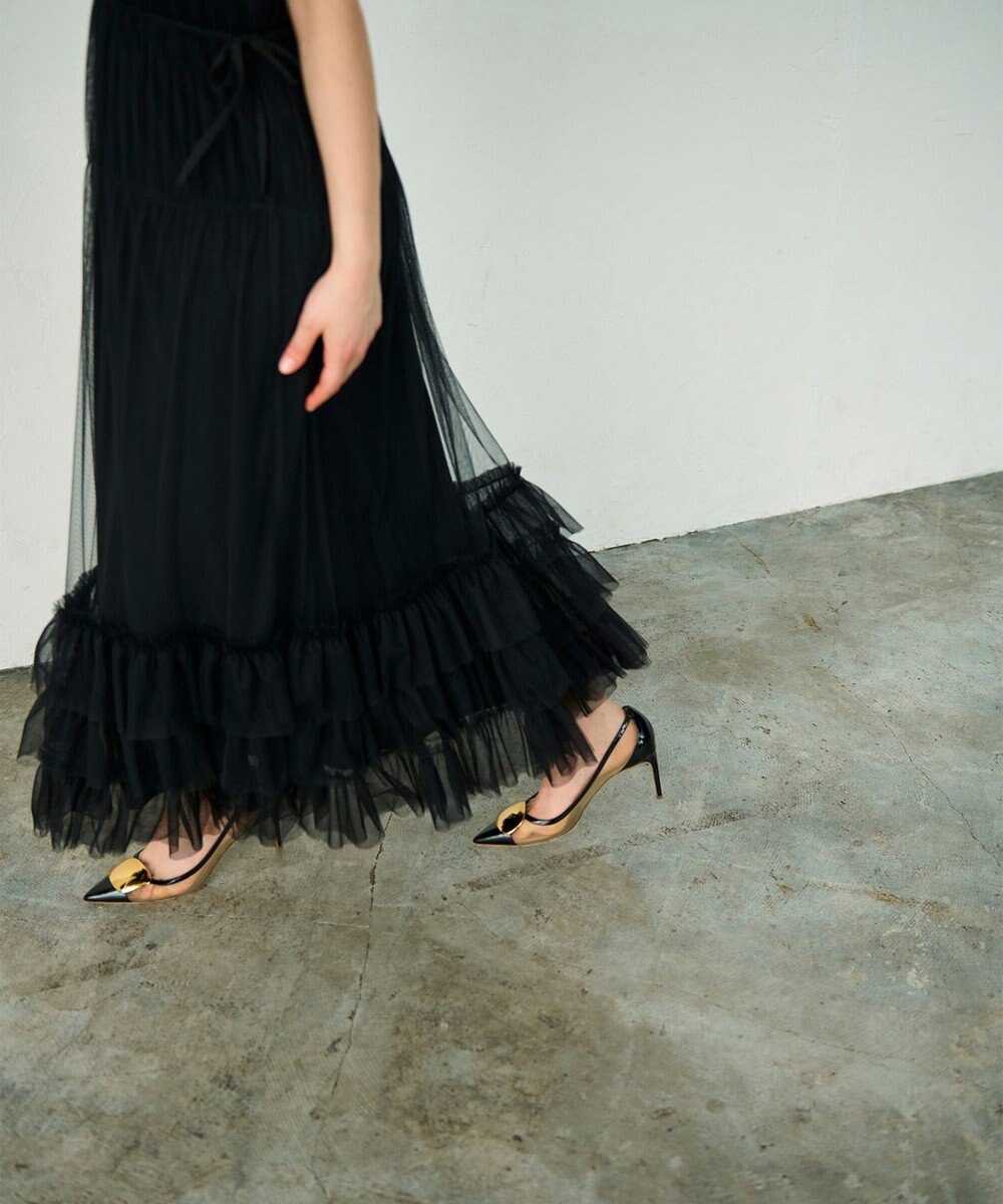 GRACE CONTINENTAL チュールティアードワンピース 