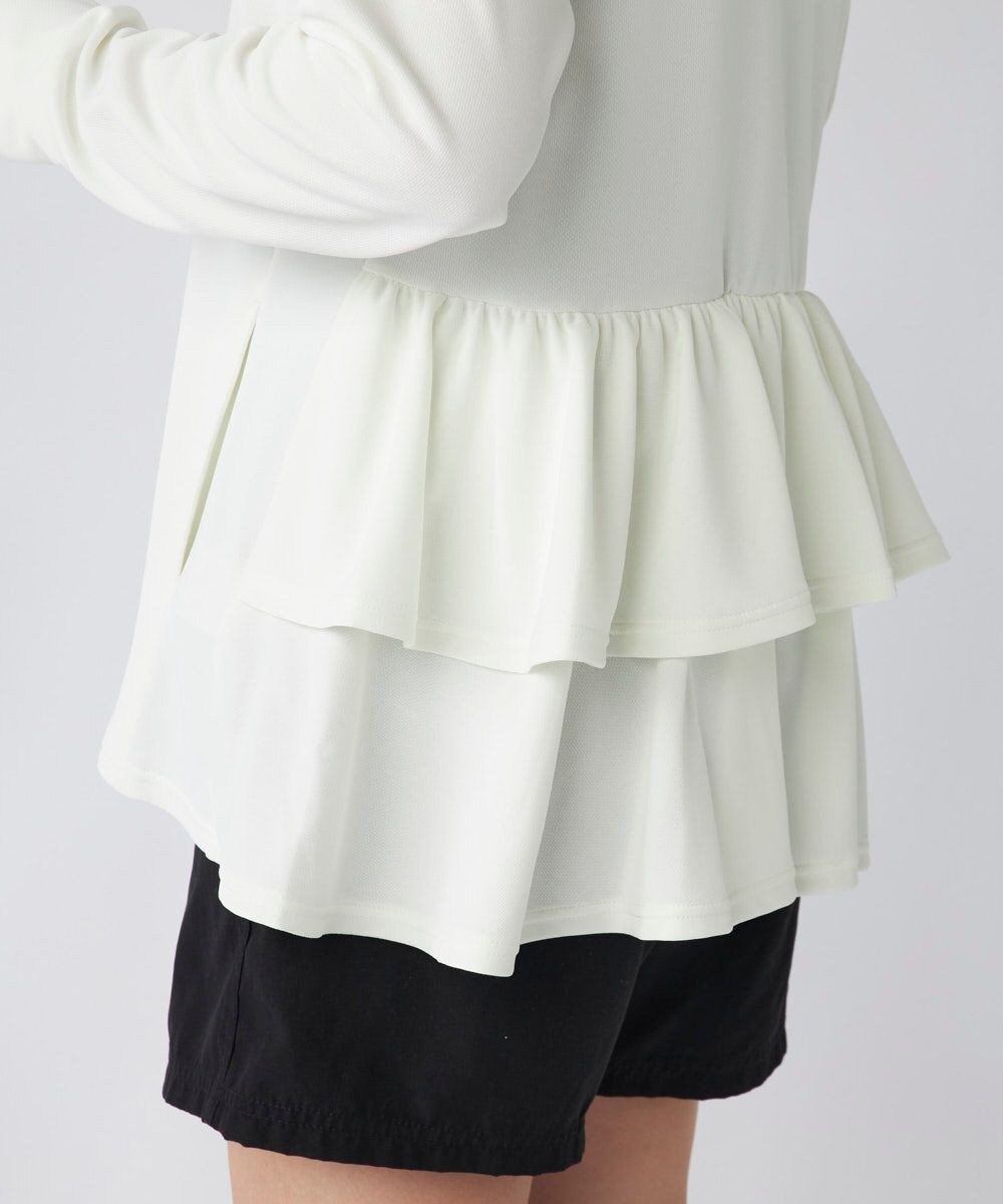 OP／FILA 【ocean pacific】フェイスガード付き バックフリル ラッシュガードパーカー 